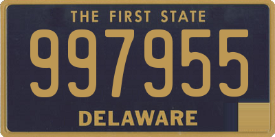 DE license plate 997955