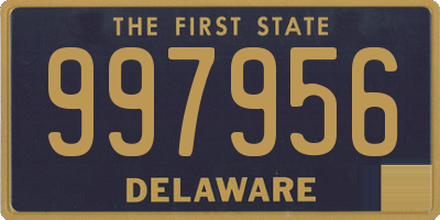 DE license plate 997956