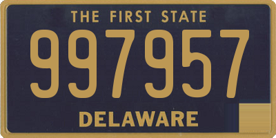 DE license plate 997957