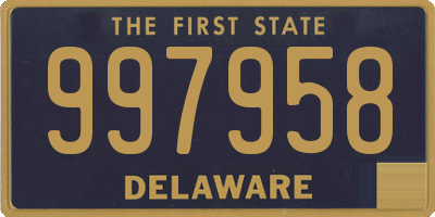 DE license plate 997958