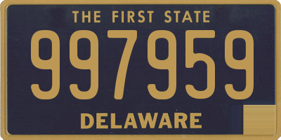 DE license plate 997959