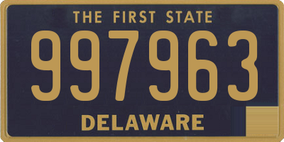 DE license plate 997963