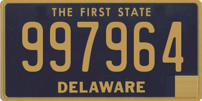 DE license plate 997964