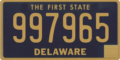 DE license plate 997965