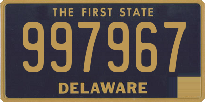 DE license plate 997967