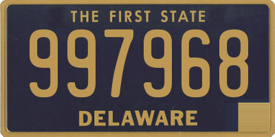 DE license plate 997968