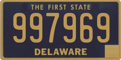 DE license plate 997969