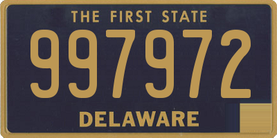 DE license plate 997972