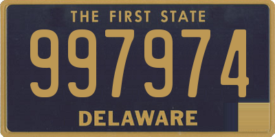 DE license plate 997974