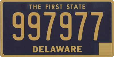 DE license plate 997977