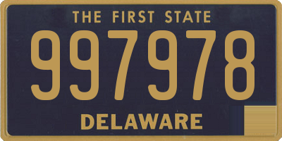 DE license plate 997978