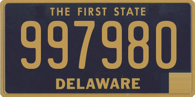 DE license plate 997980