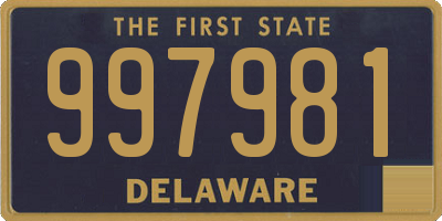 DE license plate 997981