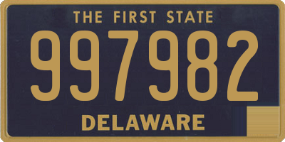 DE license plate 997982