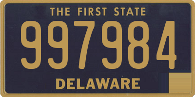 DE license plate 997984