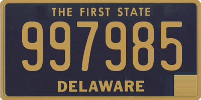 DE license plate 997985