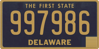 DE license plate 997986