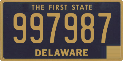 DE license plate 997987