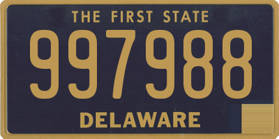 DE license plate 997988