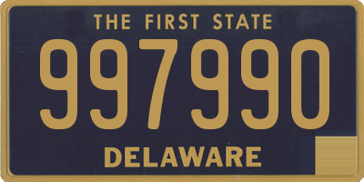 DE license plate 997990