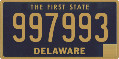 DE license plate 997993