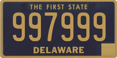 DE license plate 997999