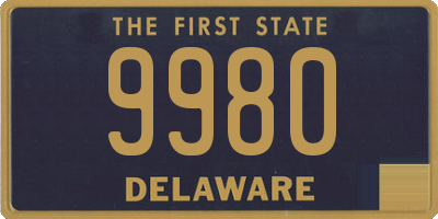 DE license plate 9980