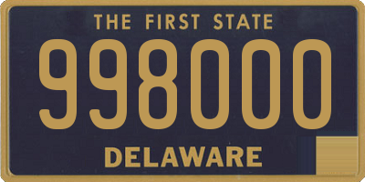 DE license plate 998000