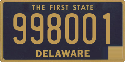 DE license plate 998001