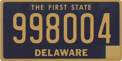 DE license plate 998004