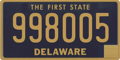 DE license plate 998005