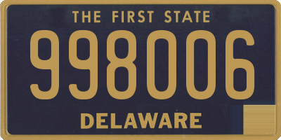 DE license plate 998006