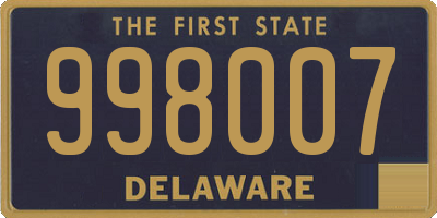 DE license plate 998007