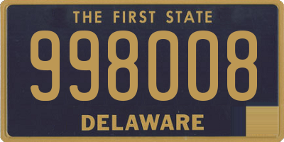 DE license plate 998008