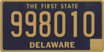 DE license plate 998010