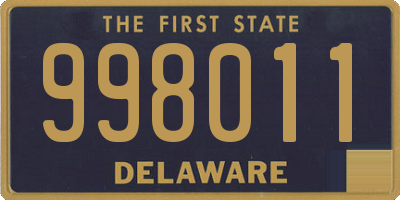 DE license plate 998011