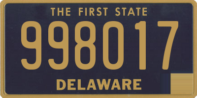 DE license plate 998017