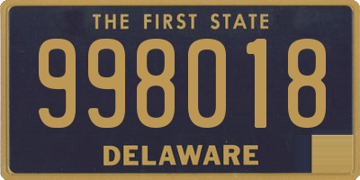 DE license plate 998018