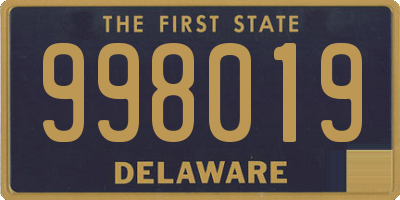 DE license plate 998019