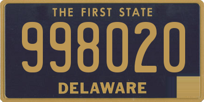 DE license plate 998020