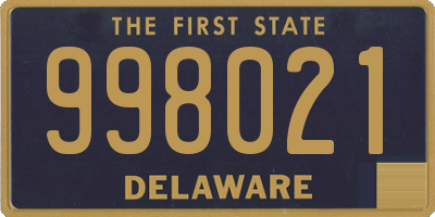 DE license plate 998021