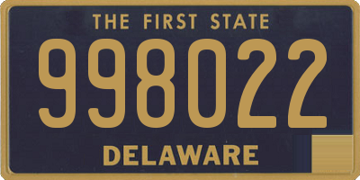 DE license plate 998022