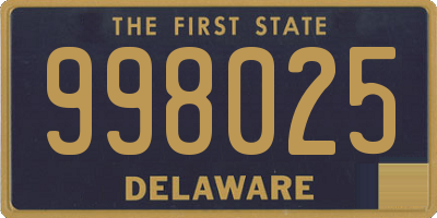 DE license plate 998025