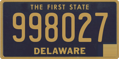 DE license plate 998027