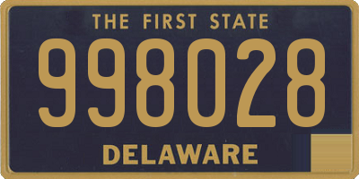 DE license plate 998028