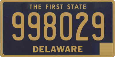 DE license plate 998029