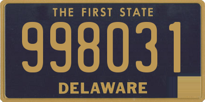 DE license plate 998031