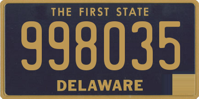 DE license plate 998035