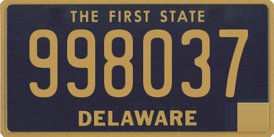 DE license plate 998037