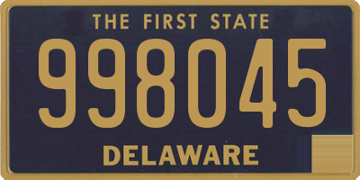 DE license plate 998045